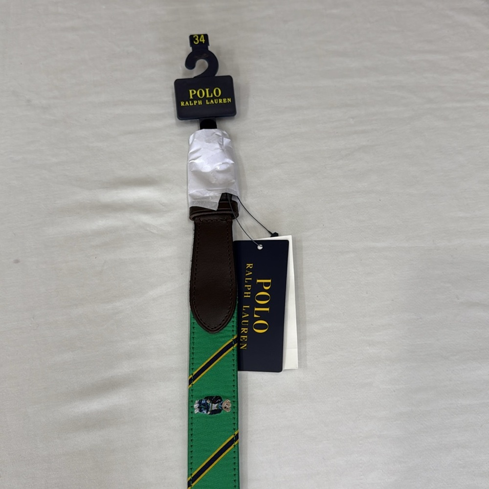 Polo Ralph Lauren leather men's trim Polo Bear beltThe world's best-dressed bear - Picture 2 of 11